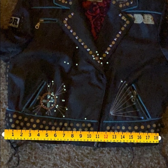 NWOT Double D Ranchwear LIBERTAD leather biker jacket Size 1x - Picture 13 of 13